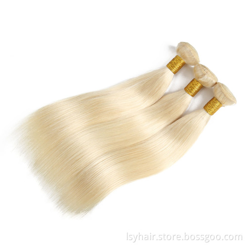 100% Full Cuticle Aligned High Quality 100 Human Hair Double Drawn Brazilian Hair extensions 613 human hair